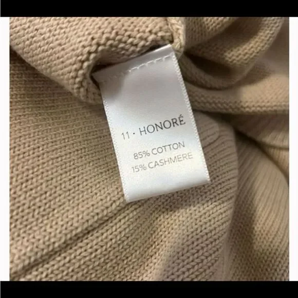 BNWT Cashmere/Cotton 11 Honore Oatmeal Nola Sweater Dress 3X. Retails $288 - Picture 8 of 11